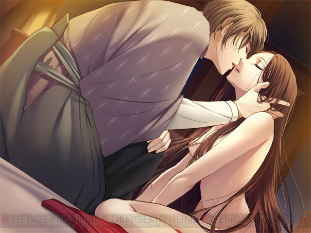 PSP版『蝶の毒 華の鎖～大正艶恋異聞～』の描き下ろしイベントCGを掲載――唇を激しく求め合う2人。艶やかなシーンが彩るラブストーリー