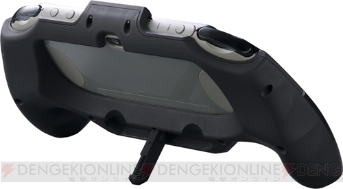 PS Vita（PCH-2000）用のグリップがサイバーガジェットから登場！ 背面には折りたたみ式の簡易スタンドも搭載