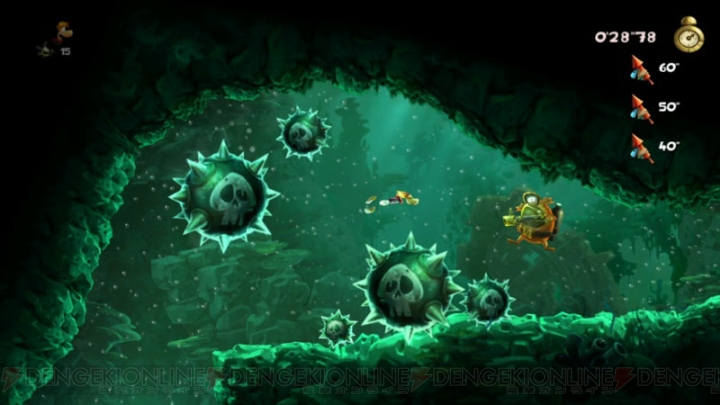 PS Vita版『レイマン レジェンド』の最新プレイ動画が公開。海底を舞台にした光と闇のコントラストが特色のステージを行く