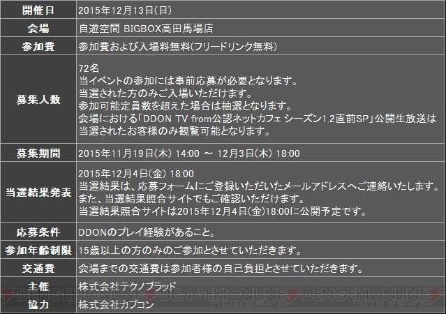 『DDON』“シーズン1.2先行体験会”が12月13日に開催。ひと足先に新バージョンをプレイしよう
