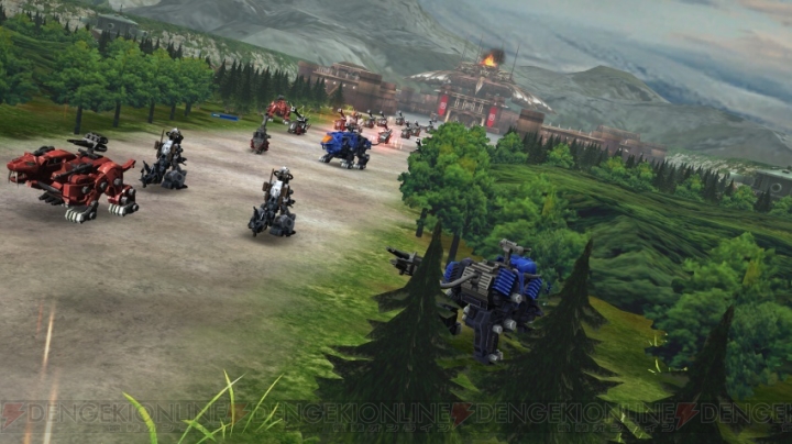 『ゾイド フィールド・オブ・リベリオン』ゾイドたちが入り乱れて戦うゲーム画面に注目