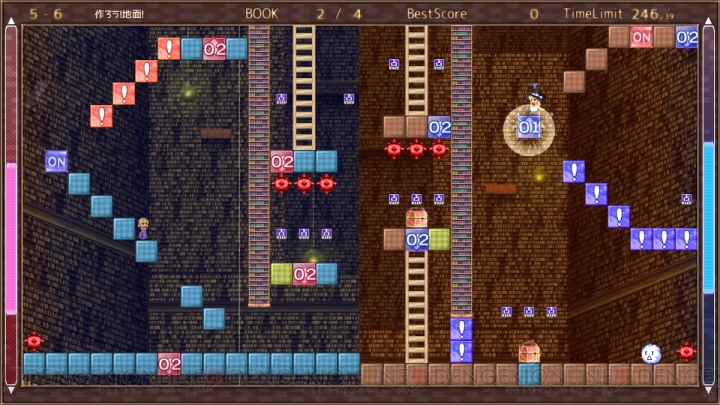 PS4『まりさとアリスのトラップタワー』が11月18日に配信。魔理沙とアリスを操作する2Dアクションパズルゲーム