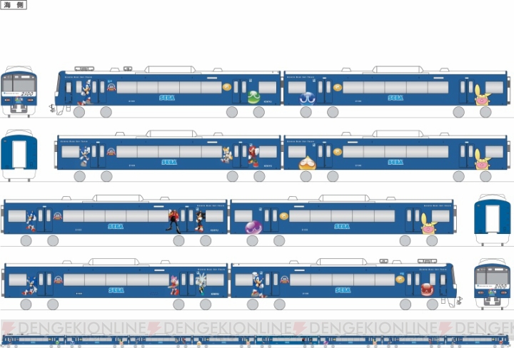 ラッピング電車“京急セガトレイン”登場。セガの創業地・大鳥居駅の看板は特別装飾に