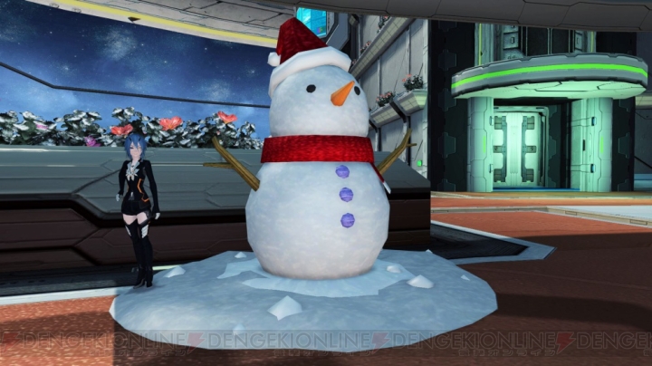 『PSO2』クリスマスロビーでアークスボールが雪玉に変身。ACスクラッチにサンタコスチューム登場