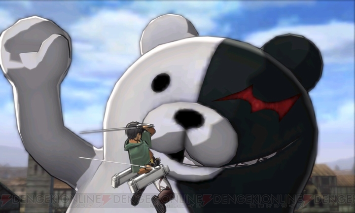 3DS『進撃の巨人2』×『ダンガンロンパ』のコラボミッションが登場。ワールドモードで巨大モノクマが襲来