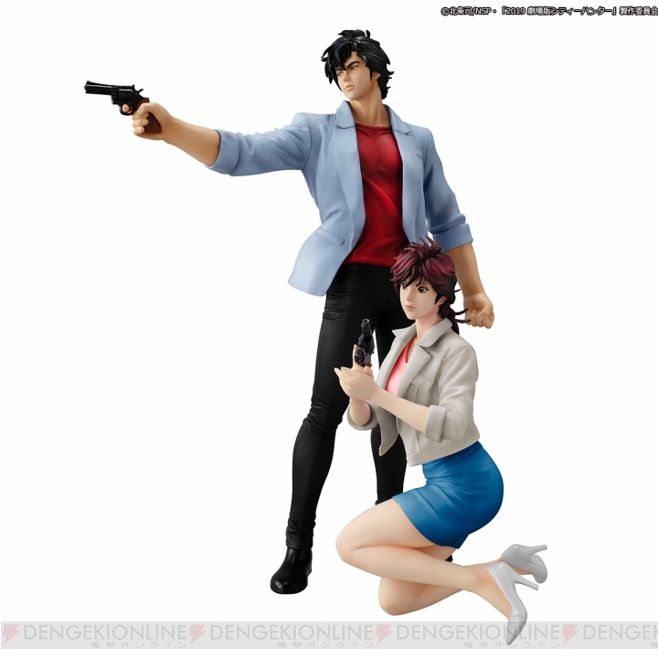 『劇場版シティーハンター』冴羽リョウと槇村香が銃を構える姿でフィギュア化。予約受付が開始