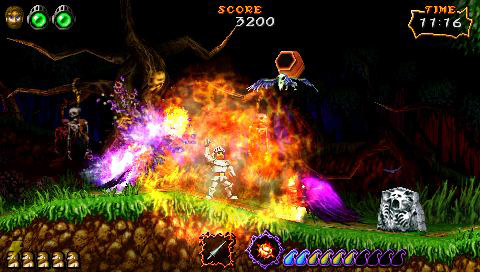 PSP『極魔界村改』、魔力がゲージ消費制からチャージ制に変更 - 電撃