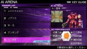 PSP『アーマード・コア SL』公式サイトでAIアリーナを交換しよう
