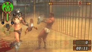 あの女剣闘士が編集部を襲撃!? PSP『剣闘士』体験版PRにやってきた！