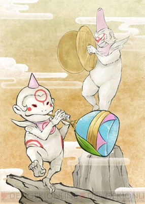 大神 壁掛け時計 アマテラス 筆神 さまざまな筆しらべで世界を照らせ