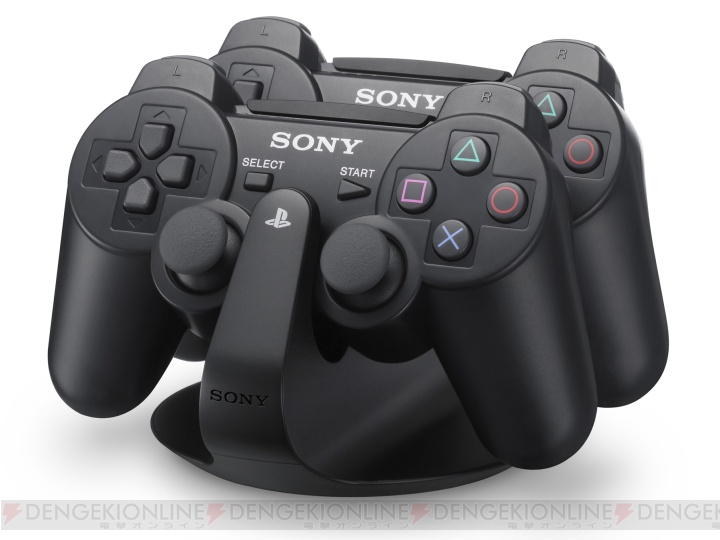 PS3のコントローラ充電スタンドが発売決定、新色コントローラも