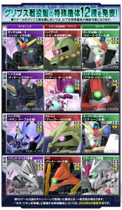『ガンダムネットワークオペレーション 3』“特別補給システム”でグリプス戦役から登場する12機体が明らかに