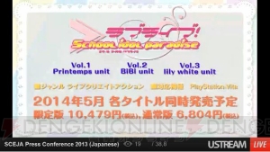 PS Vita『ラブライブ！ School Idol Paradise』が2014年5月に発売