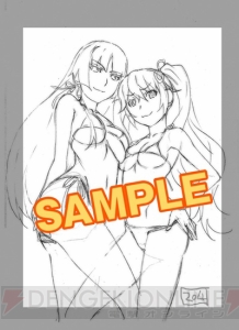 ぽよよんろっくさん描き下ろしの『AKIBA’S TRIP2』店舗別特典用イラストのラフを掲載