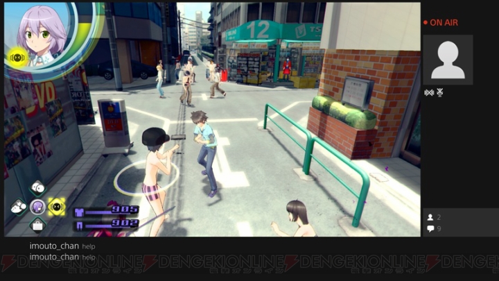 PS4版『アキバズトリップ2』はシェア機能が熱い！ 視聴者の介入で街にパンツが飛んだり、妹がプレイヤーを助けたり