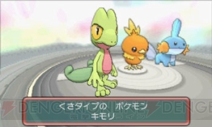 『ポケットモンスター オメガルビー・アルファサファイア』最初のパートナー候補はキモリ、アチャモ、ミズゴロウ。進化後にメガシンカした姿も紹介