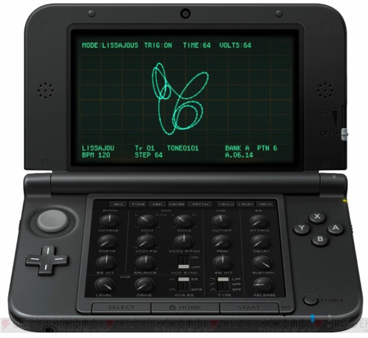 3DS用シンセサイザー『KORG DSN-12』が発売中。立体視に対応した3Dオシロスコープで音の視認が可能