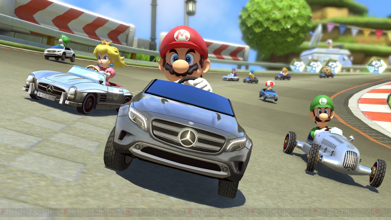 電撃 『マリオカート8』 215 メルセデス・ベンツのコラボカートは8月27日に配信。アップデートでtv画面にコース