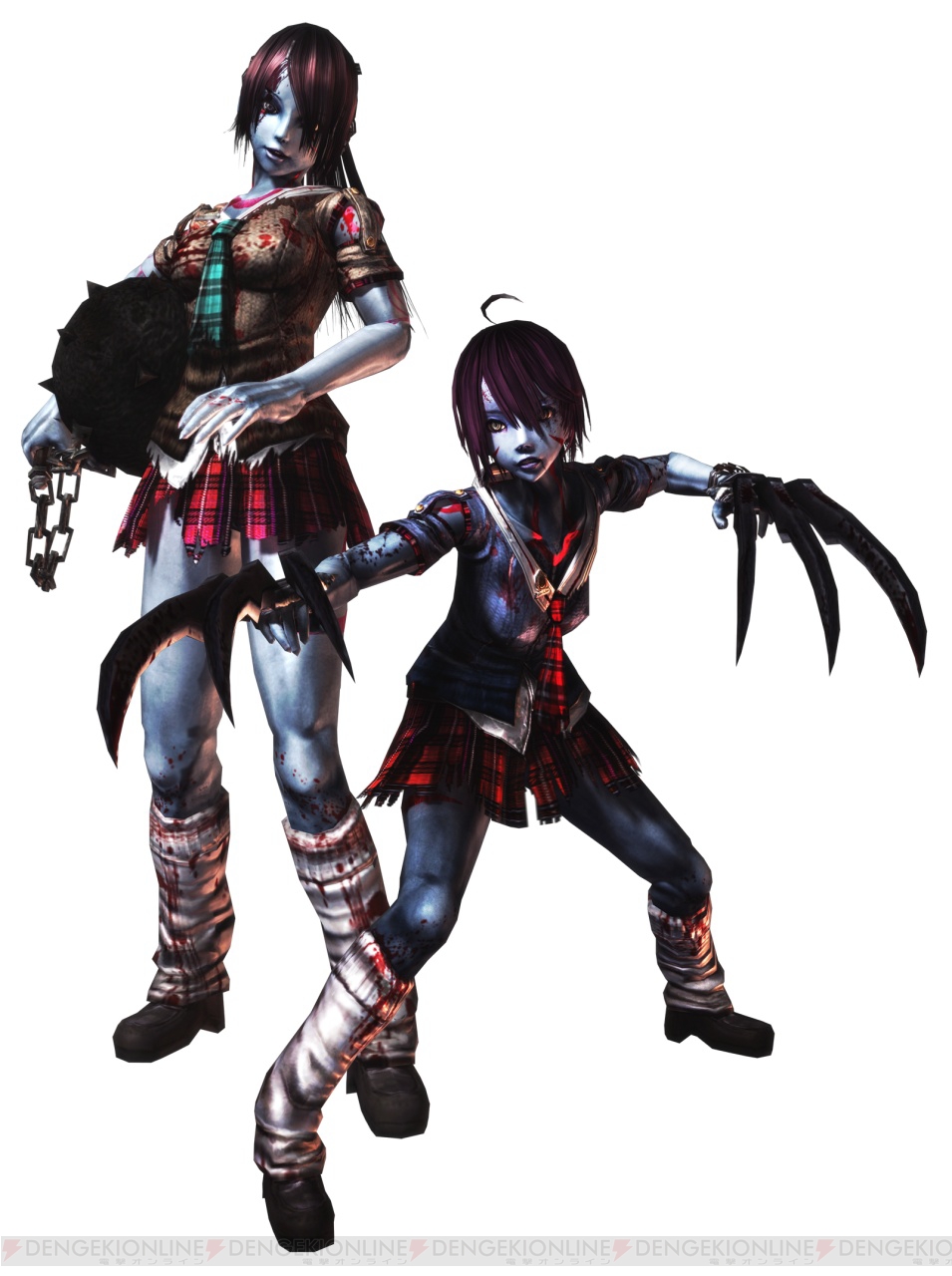 『お姉チャンバラZ2 ～カオス～』にて彩と咲が忌血族の力を完全に解放した姿“忘我”が登場！ 超過激な初回製造分封入特典コスの情報も公開 -  電撃オンライン