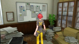 『デジモンストーリー サイバースルゥース』で現実世界の拠点となる探偵事務所と、その女所長・暮海杏子を紹介