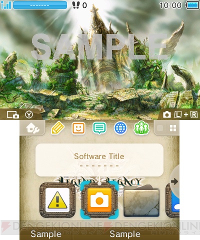3DSのHOMEを『レジェンド オブ レガシー』に染めるテーマ5種が配信中！