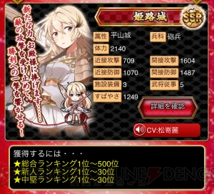  『城姫クエスト』に新派兵システム登場！ 報酬の姫路城［SSR］を手に入れろ!!