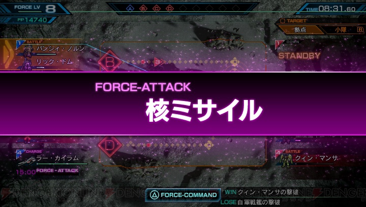 『ガンダム EXVS-FORCE』絶大な威力を誇る戦艦専用攻撃コマンド“フォースアタック”を紹介