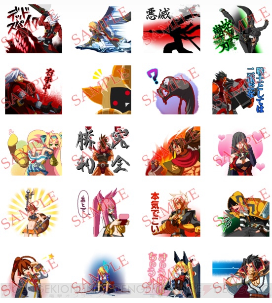 ゲームドットを採用したLINEスタンプ“BLAZBLUE 3”が登場