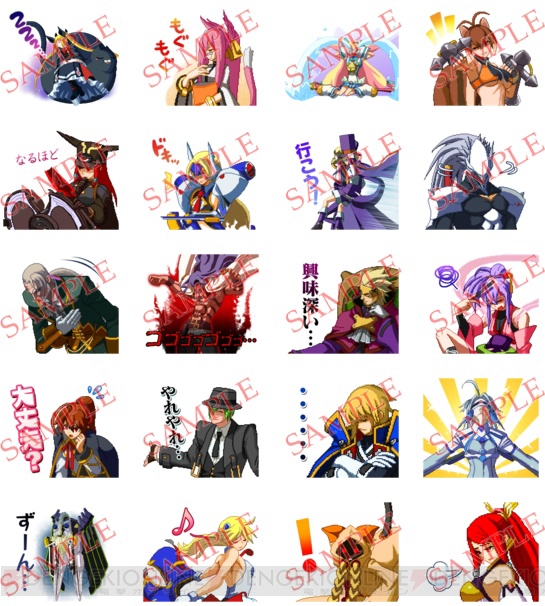 ゲームドットを採用したLINEスタンプ“BLAZBLUE 3”が登場