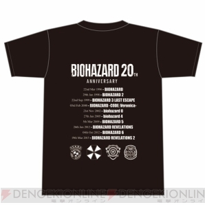 『BIOHAZARD 20th ANNIVERSARY T-Shirt（WHITE/BLACK）』