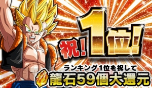 『ドラゴンボールZ ドッカンバトル』App Storeトップセールス1位記念で龍石を大還元！