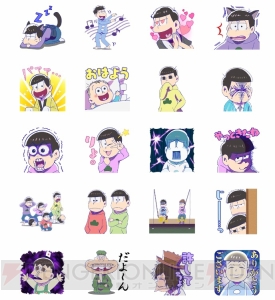 6つ子が浴衣や水着など夏衣装に。『おそ松さん』夏イラストもあるスタンプ第3弾が配信