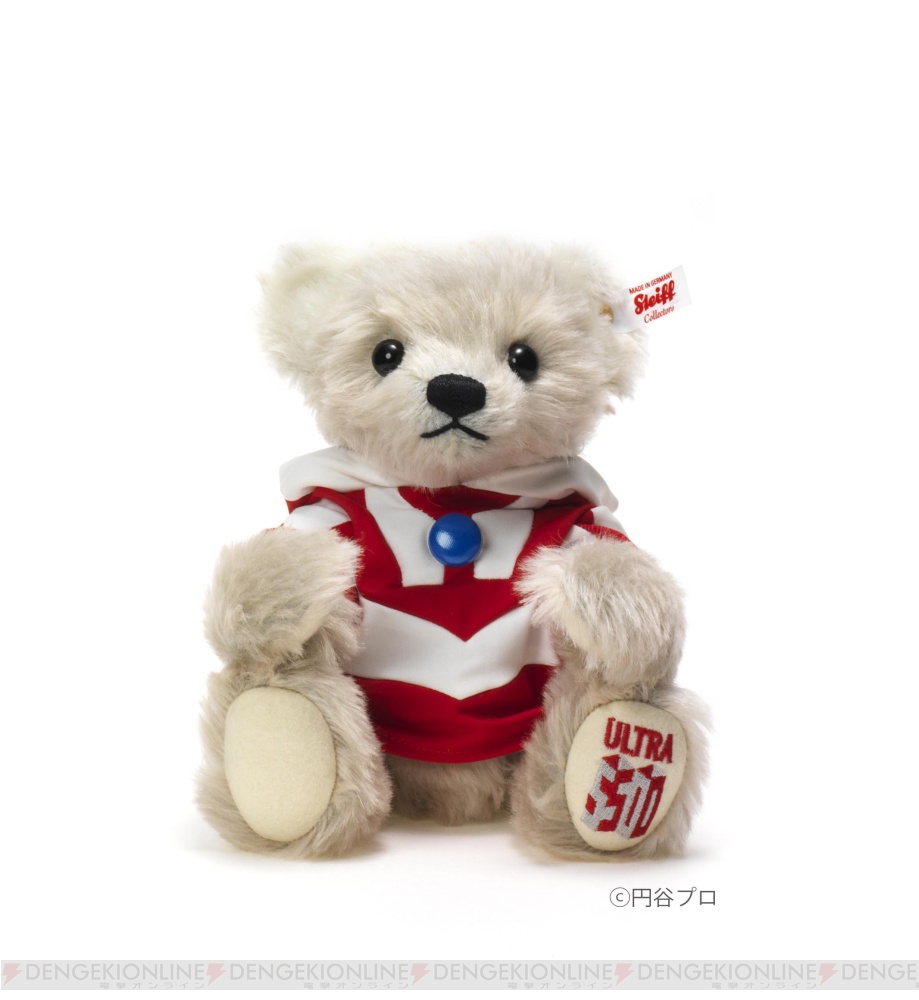 シュタイフと『ウルトラマン』がコラボ。シリーズ50年記念ロゴが刺繍