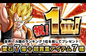 『ドラゴンボールZ ドッカンバトル』で龍石7個と超貴重アイテム7個が配布