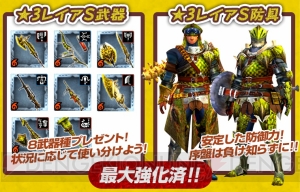 『MHXR』でリオレイアS武器や防具セットがもらえる。『MHF-G』連動キャンペーンが超お得