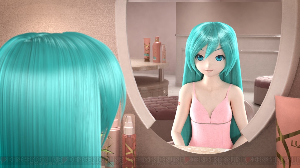 初音ミクさんが髪をほどいてストレートに スカーレット ヨハンソンさん出演のluxのcmを完全再現 電撃オンライン