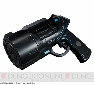 『GANTZ：O』の武器・Xガンが1/1スケールで登場。トリガーを引くと銃身がXに展開するギミックを搭載