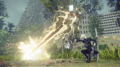 Nier Automata のバトルシステムを公開 ポッドの強化や各種アクションなどの情報もお届け 電撃オンライン