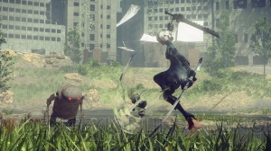 『NieR：Automata』のバトルシステムを公開。ポッドの強化や各種アクションなどの情報もお届け