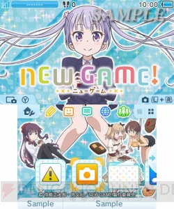 『NEW GAME！』ドット絵の青葉たちがトコトコ歩いてかわいい3DS用テーマが配信。もずくもいる