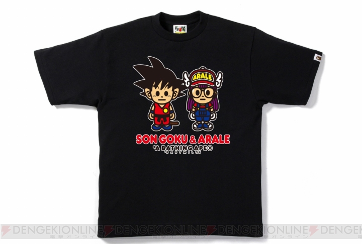 『ドラゴンボール』×『アラレちゃん』×“A BATHING APE”のコラボTシャツが登場