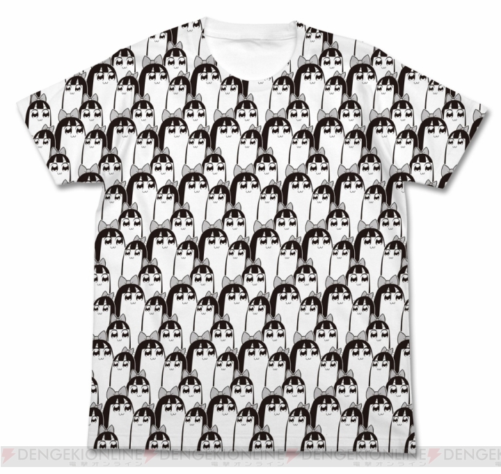 『ポプテピピック』ピピ美がびっしりと描かれたTシャツが登場。12月上旬に先行販売が予定
