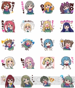 『バトガ』のLINEスタンプが配信中。表情豊かな女の子たちがトークを盛り上げる！