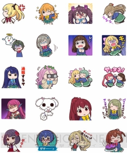 『バトガ』のLINEスタンプが配信中。表情豊かな女の子たちがトークを盛り上げる！