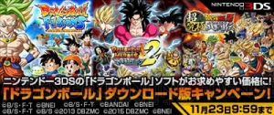 『フュージョンズ』など『ドラゴンボール』のDL版3DSタイトルが値下げされるキャンペーン実施