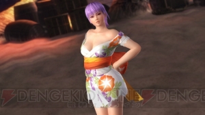 『DOA5 LR』ハッピー浴衣コスチューム登場。衝撃を受けると襟元や裾が大胆にはだける