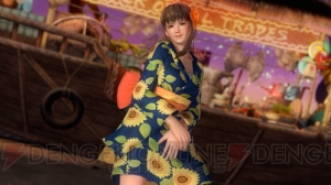 『DOA5 LR』ハッピー浴衣コスチューム登場。衝撃を受けると襟元や裾が大胆にはだける