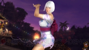 『DOA5 LR』ハッピー浴衣コスチューム登場。衝撃を受けると襟元や裾が大胆にはだける