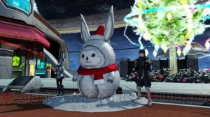 『PSO2』クリスマスロビーでアークスボールが雪玉に変身。ACスクラッチにサンタコスチューム登場