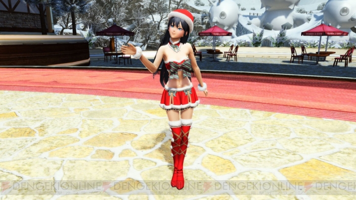 『PSO2』クリスマスロビーでアークスボールが雪玉に変身。ACスクラッチにサンタコスチューム登場